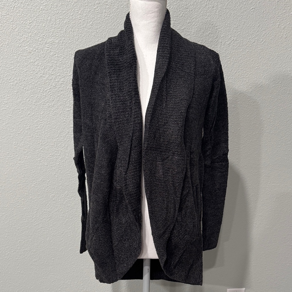 Barefoot Dreams Charcoal Open Front Cardigan